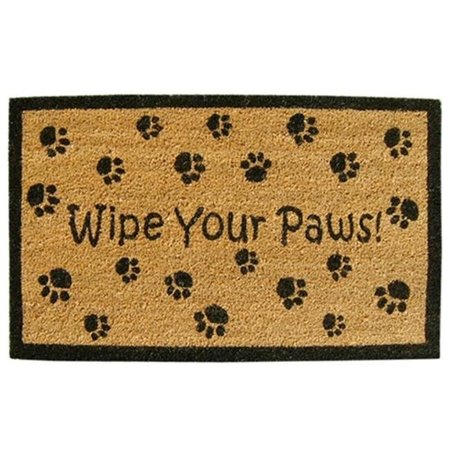 NEDIA HOME Nedia Home 33014 SuperScraper Vinyl - Coir Mat - 18 x 30 In. - Wipe Your Paws 33014